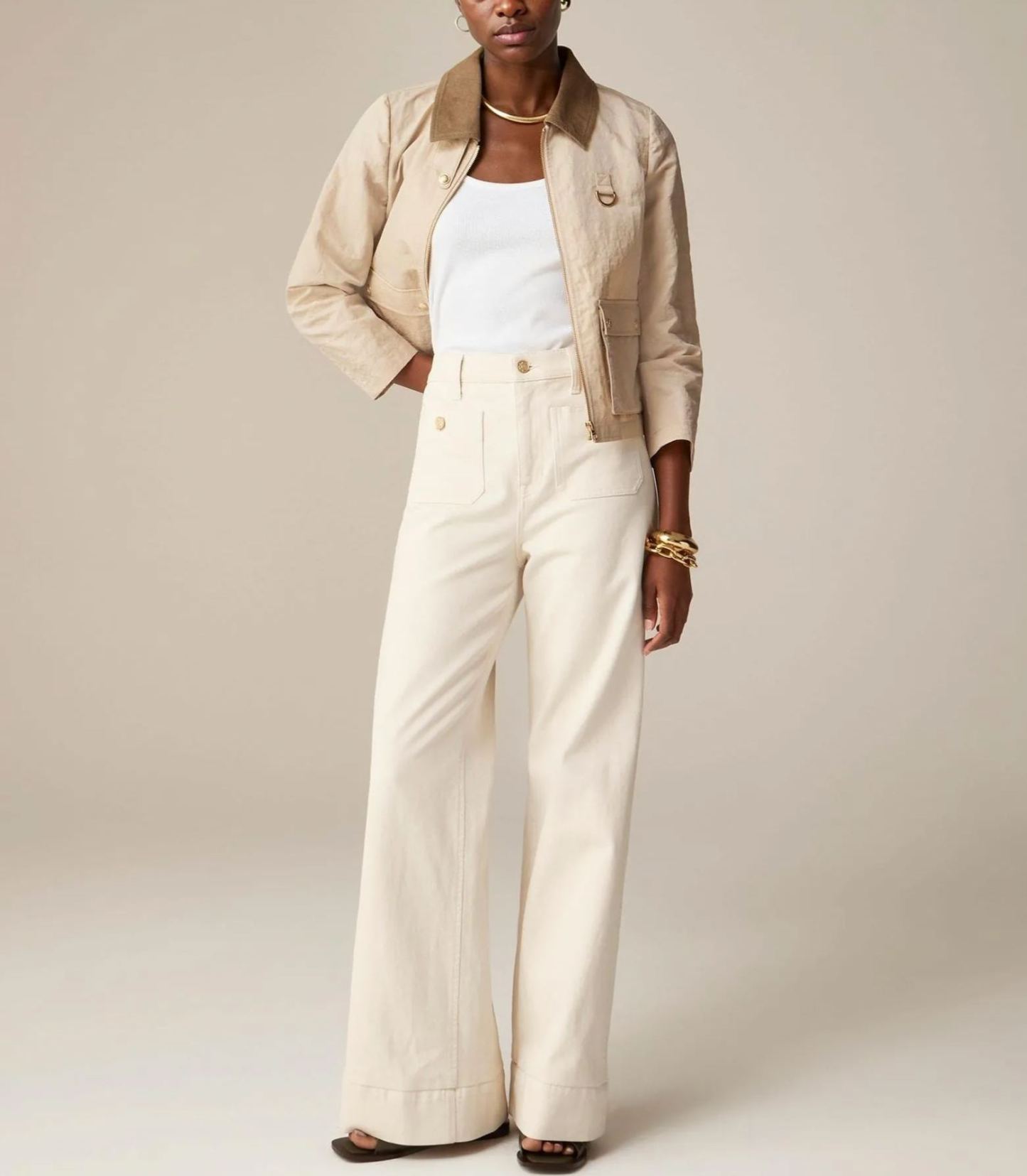 Spring Fashion Update 49% OFF-Tummy Control Sailor Wide Leg Trouser