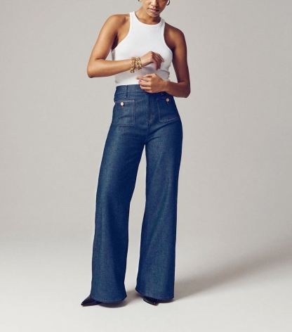 Spring Fashion Update 49% OFF-Tummy Control Sailor Wide Leg Trouser