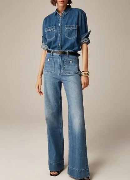 Spring Fashion Update 49% OFF-Tummy Control Sailor Wide Leg Trouser