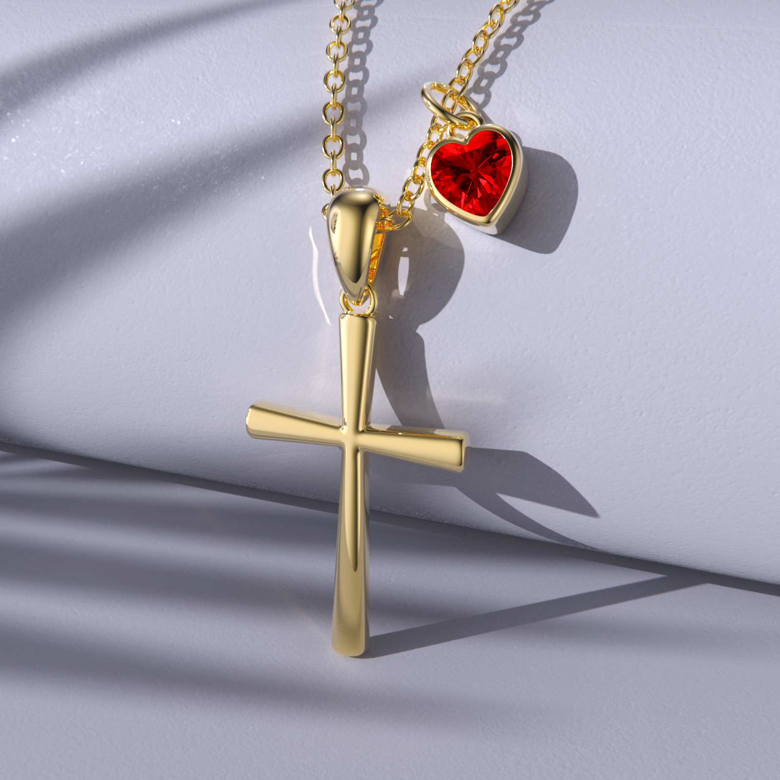 Circular Crystal Birthstone Necklace in Gold Vermeil-YAFEINI Personalized Jewelry