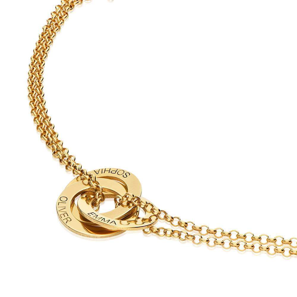 Personalized Signature Pendant Bracelet in Gold Vermeil-YAFEINI Personalized Jewelry
