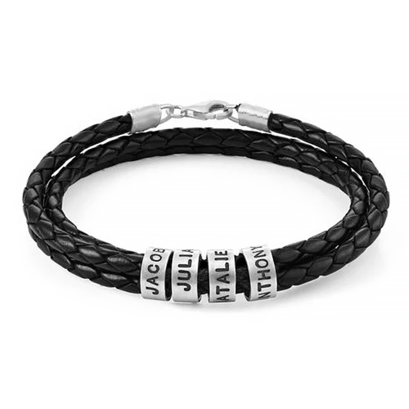Personalized Name Chic Layered Bracelet in Sterling Silver-YAFEINI Personalized Jewelry