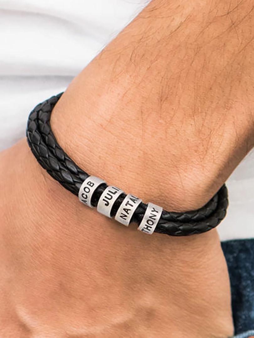 Personalized Name Chic Layered Bracelet in Sterling Silver-YAFEINI Personalized Jewelry