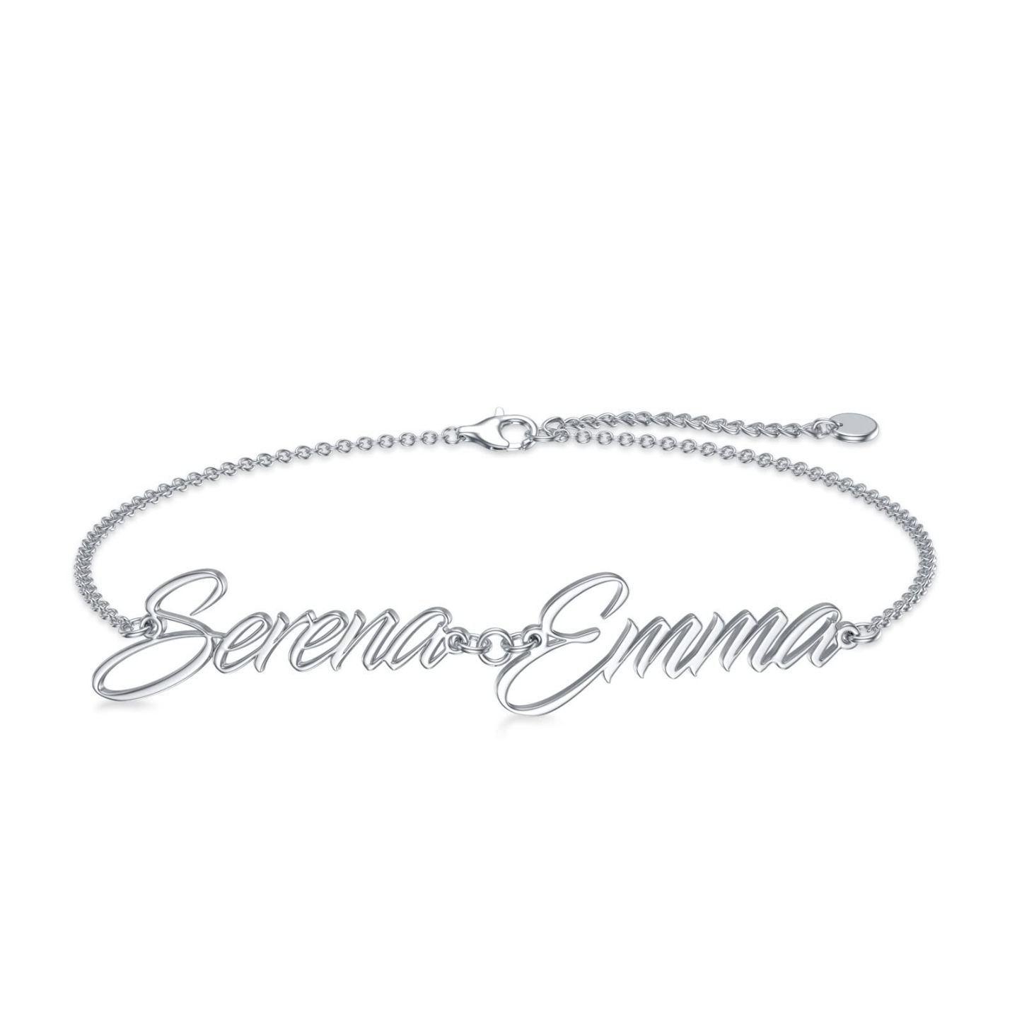 Personalized Name Bracelet in Sterling Silver-YAFEINI Personalized Jewelry