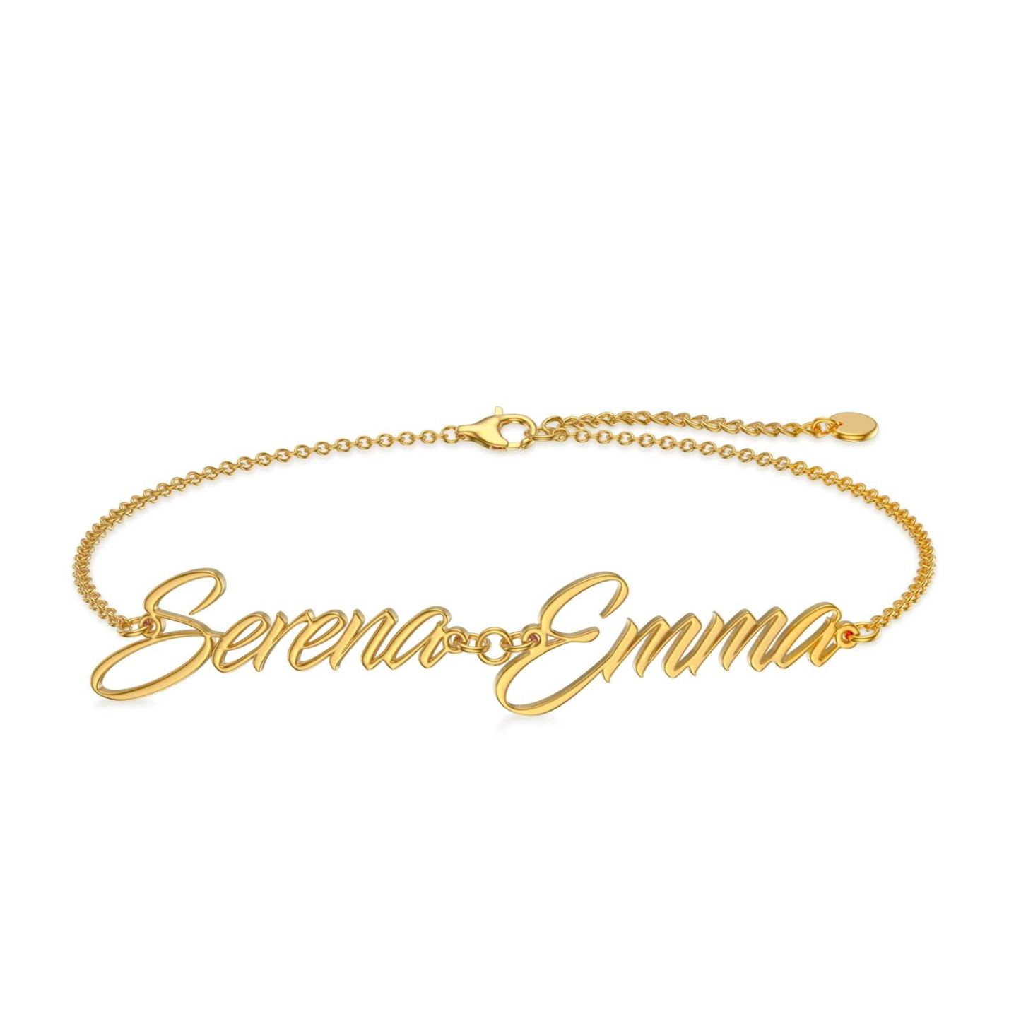 Personalized Name Bracelet in Gold Vermeil-YAFEINI Personalized Jewelry