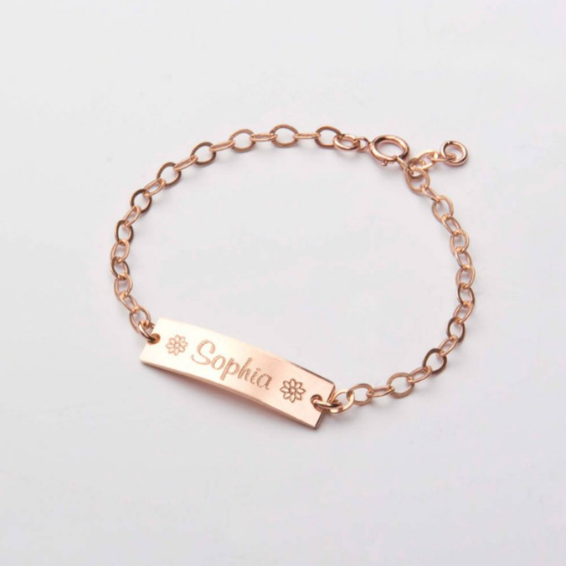 Personalized Elegance Name Bracelet in Sterling Silver-YAFEINI Personalized Jewelry