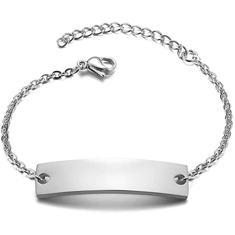 Personalized Elegance Name Bracelet in Sterling Silver-YAFEINI Personalized Jewelry