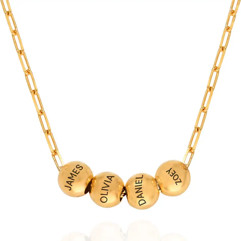 Timeless Identity Name Circle Necklace in 14K Solid Gold-YAFEINI Personalized Jewelry