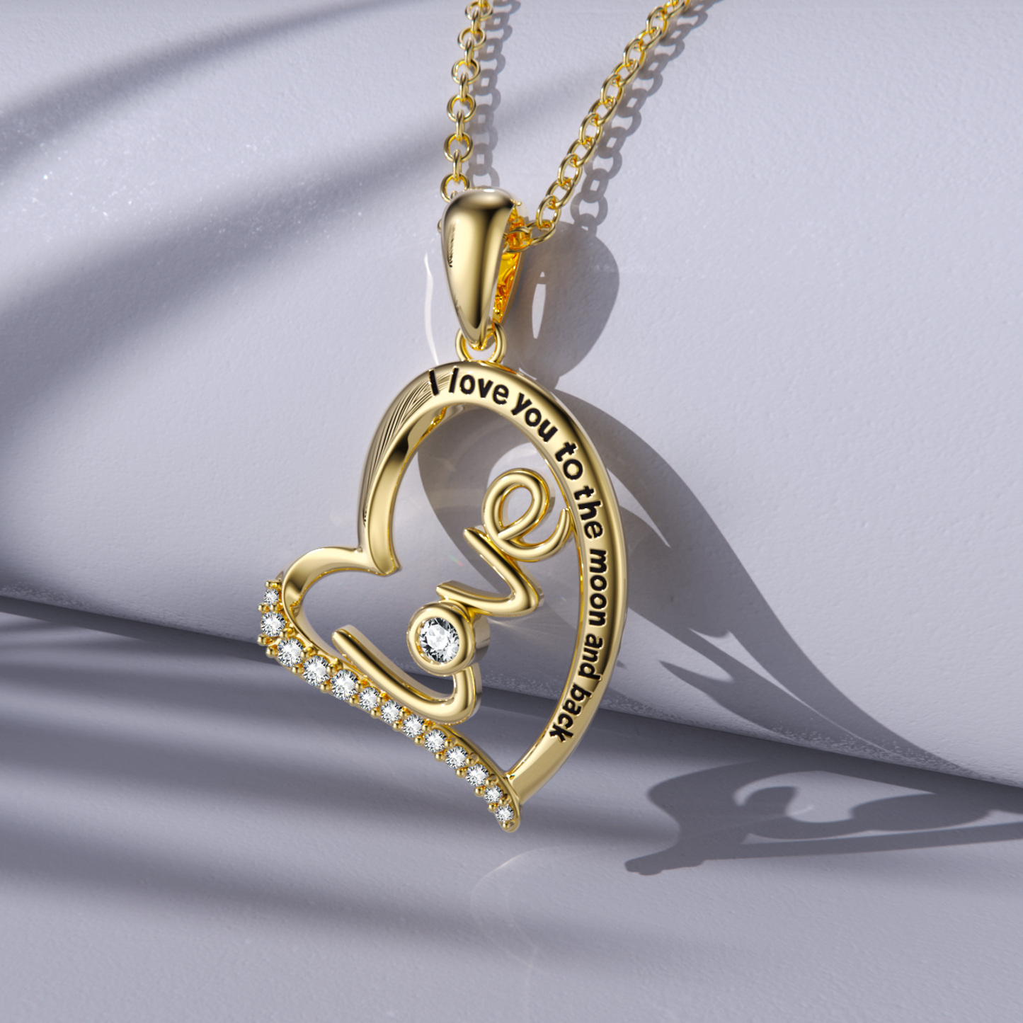 Circular Crystal Birthstone Necklace in Gold Vermeil-YAFEINI Personalized Jewelry
