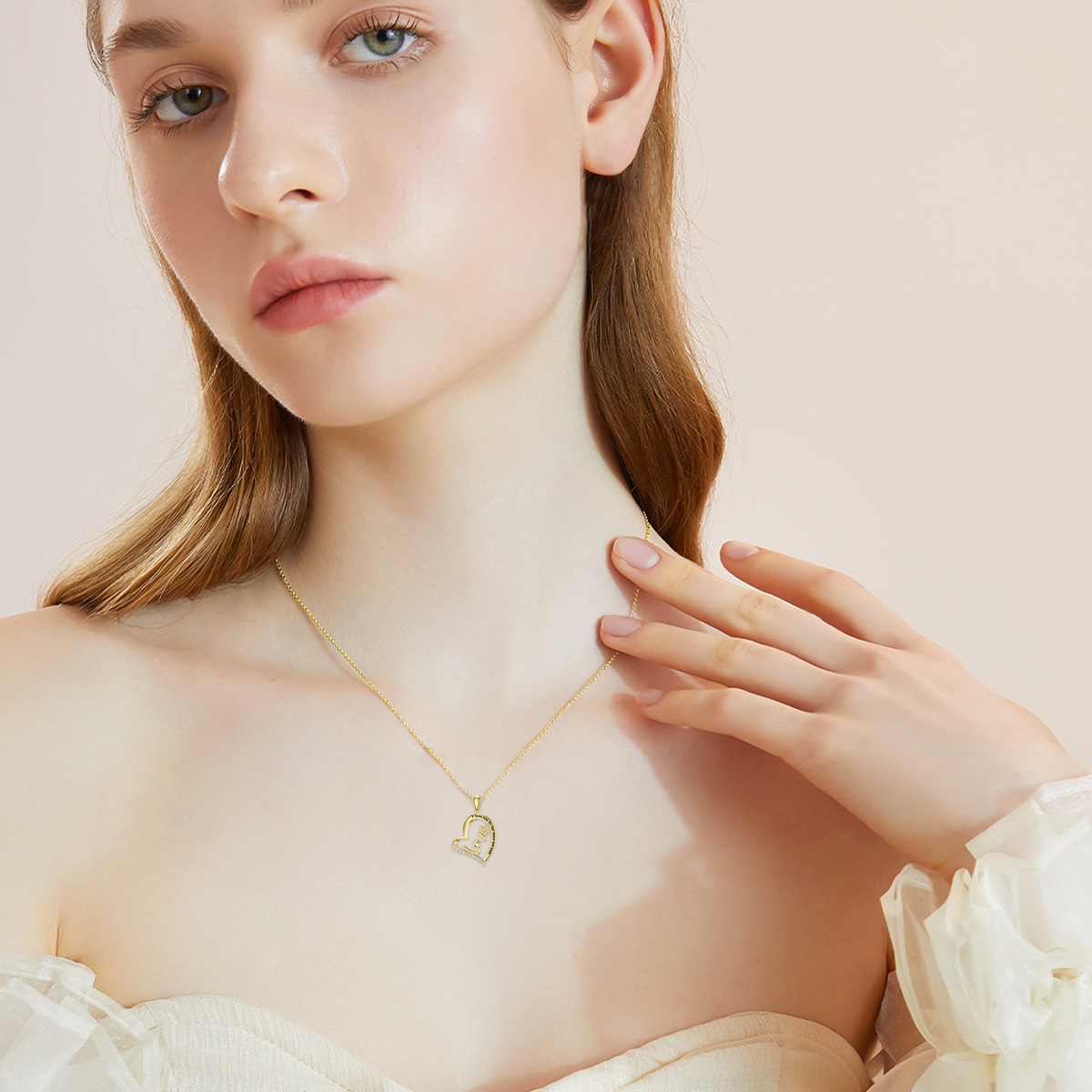 Circular Crystal Birthstone Necklace in Gold Vermeil-YAFEINI Personalized Jewelry