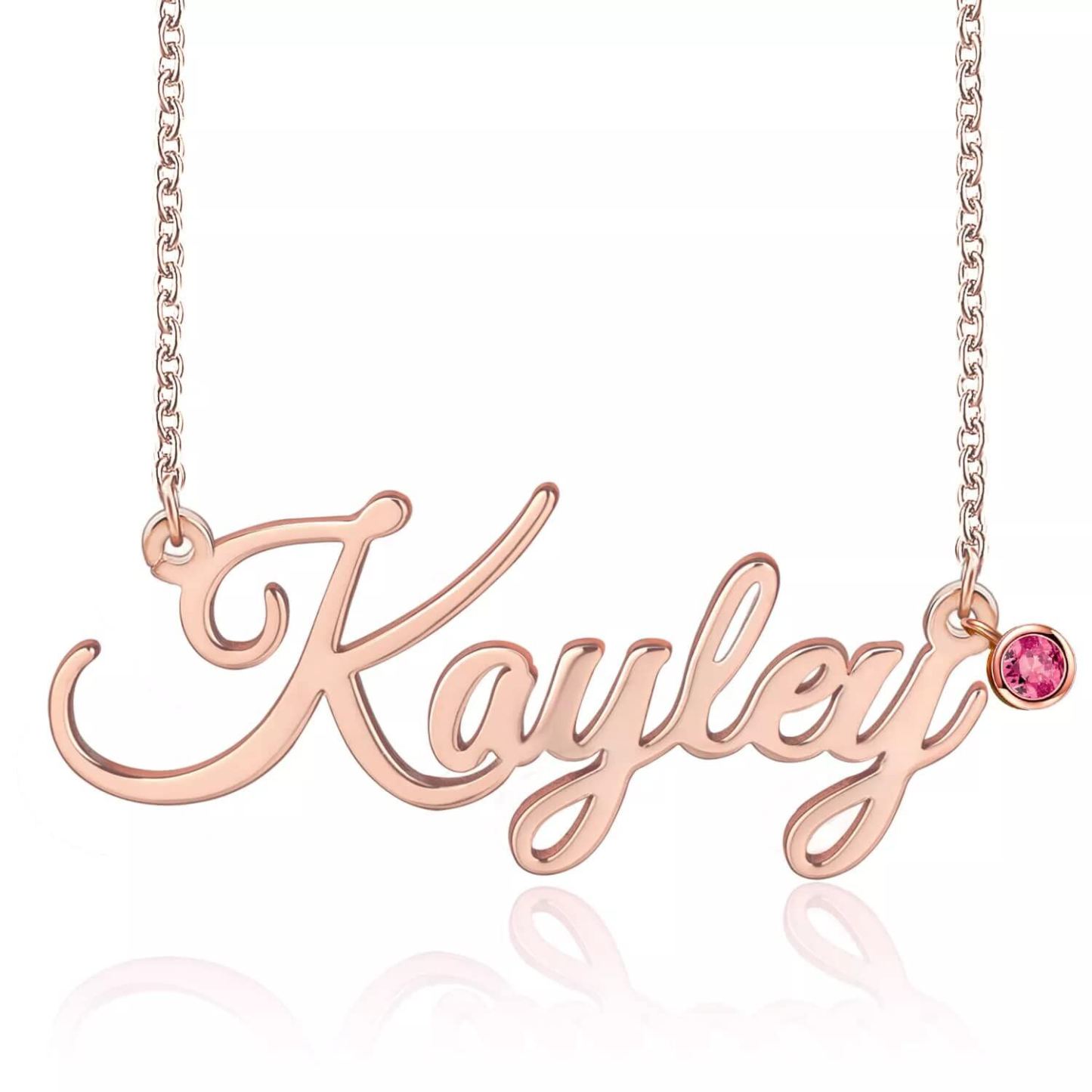 Radiant Sphere Birthstone Pendant Necklace in 14K Solid Gold-YAFEINI Personalized Jewelry