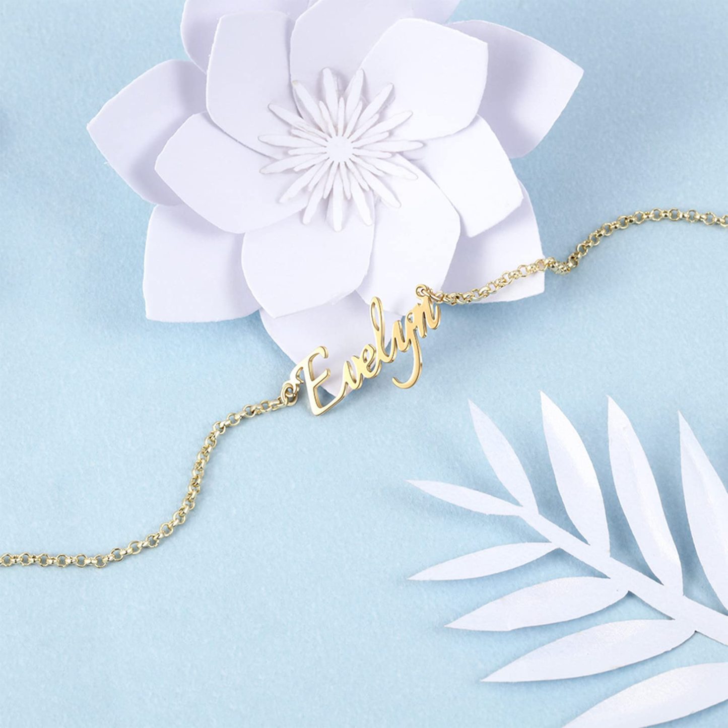 Elegant Personalized Name Heart Necklace in 14K Solid Gold-YAFEINI Personalized Jewelry
