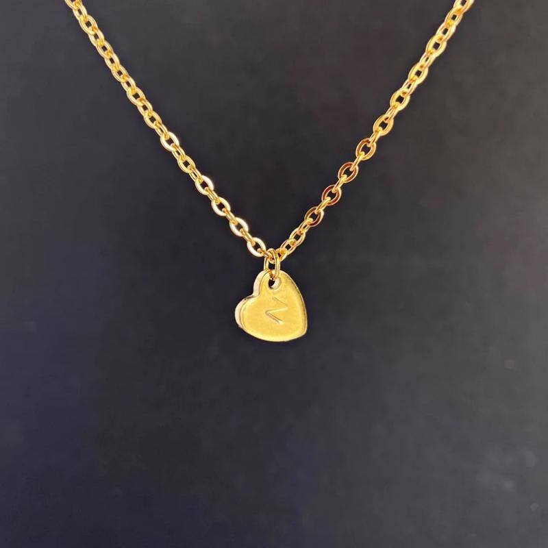 Personalized Charm Initial Necklace for Timeless Elegance in 14K Solid Gold-YAFEINI Personalized Jewelry