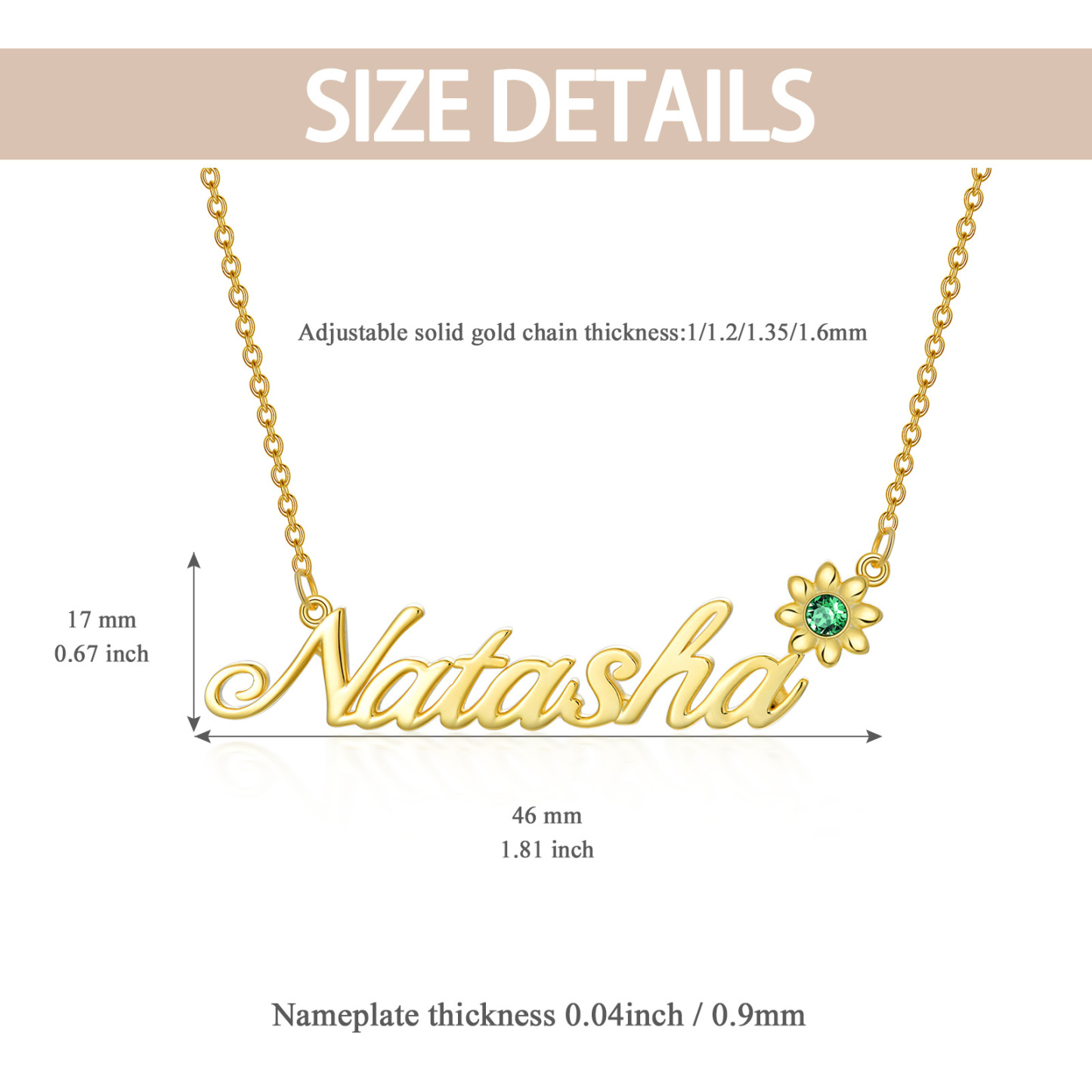 Gleaming Zirconia Birthstone Pendant Necklace in Gold Vermeil-YAFEINI Personalized Jewelry