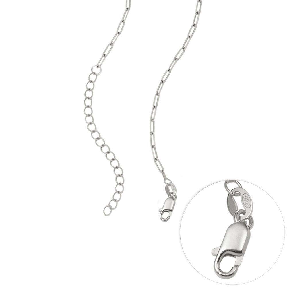 Blossom Birth Flower & Stone Link Necklace in Sterling Silver