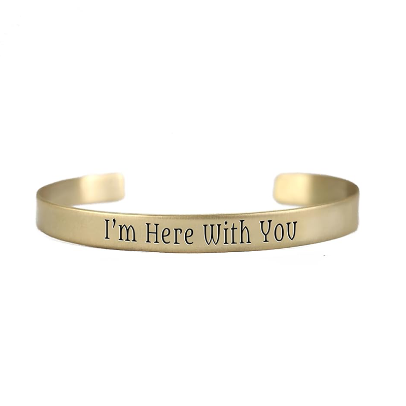 Classic Custom Engraved Bangle Bracelet for Men in Gold Vermeil-YAFEINI Personalized Jewelry