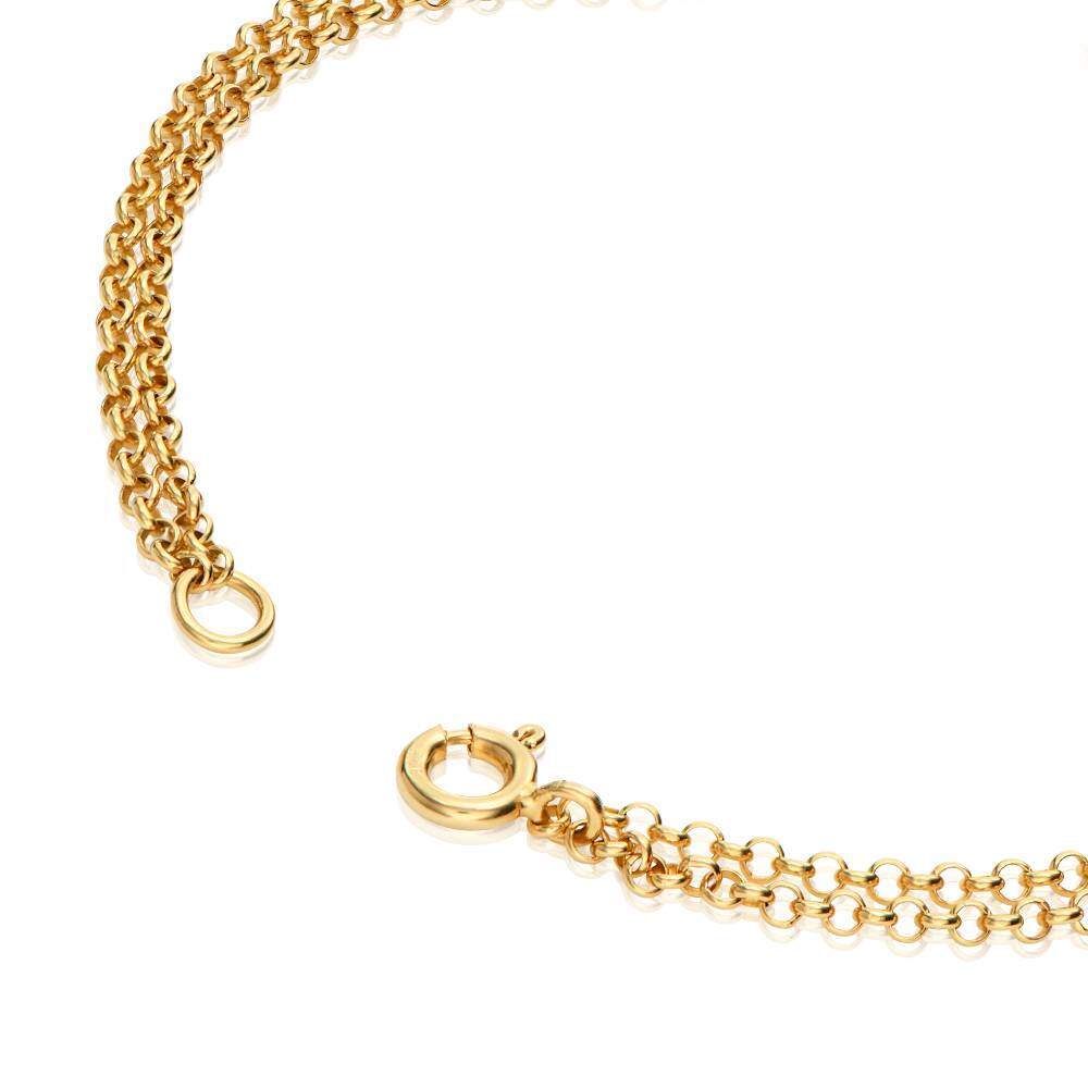 Personalized Signature Pendant Bracelet in Gold Vermeil-YAFEINI Personalized Jewelry