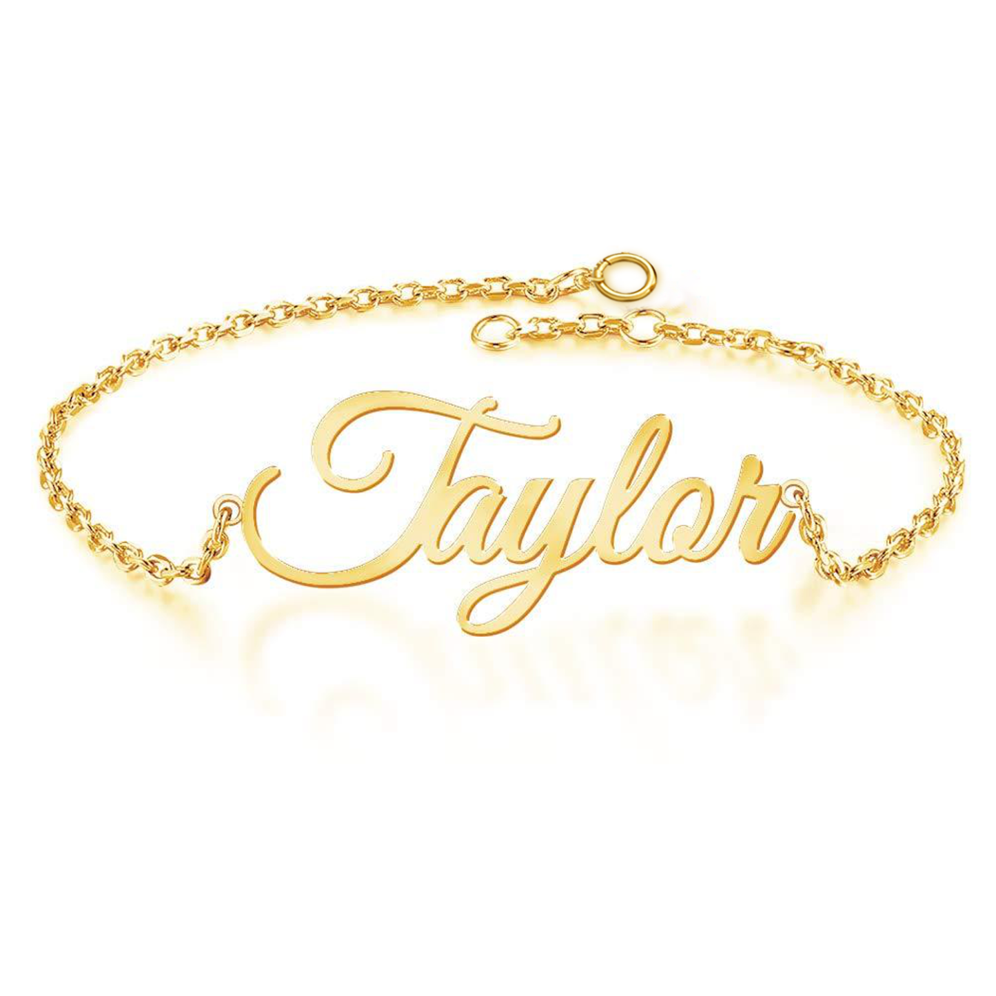 Personalized Name Bracelet in Gold Vermeil-YAFEINI Personalized Jewelry