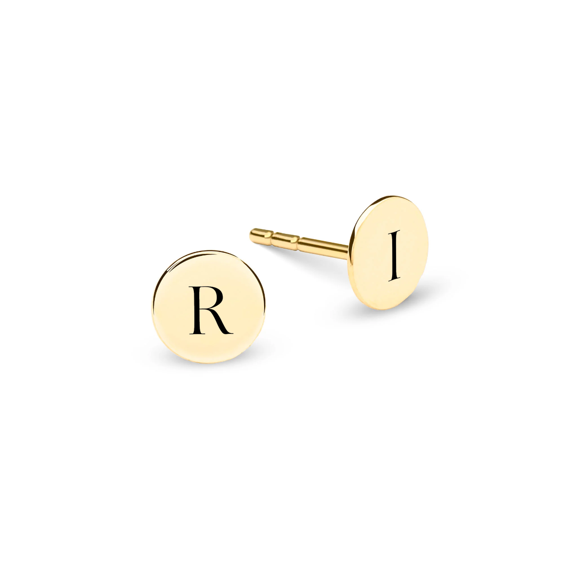 Letter Stud Earrings in Sterling Silver
