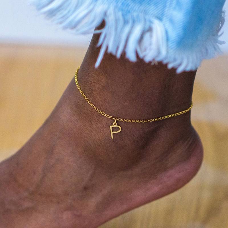 Anklet with Initial in Gold Vermeil