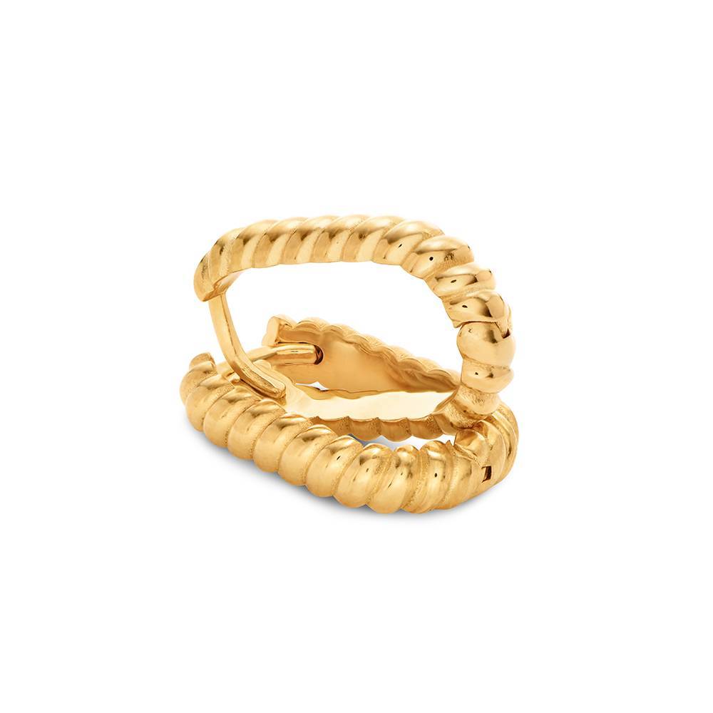 Essence Rope Huggies in Gold Vermeil