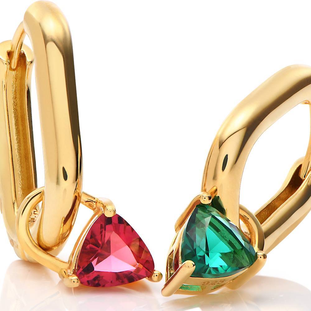 Aurora Luxe Stone Earrings in Gold Vermeil