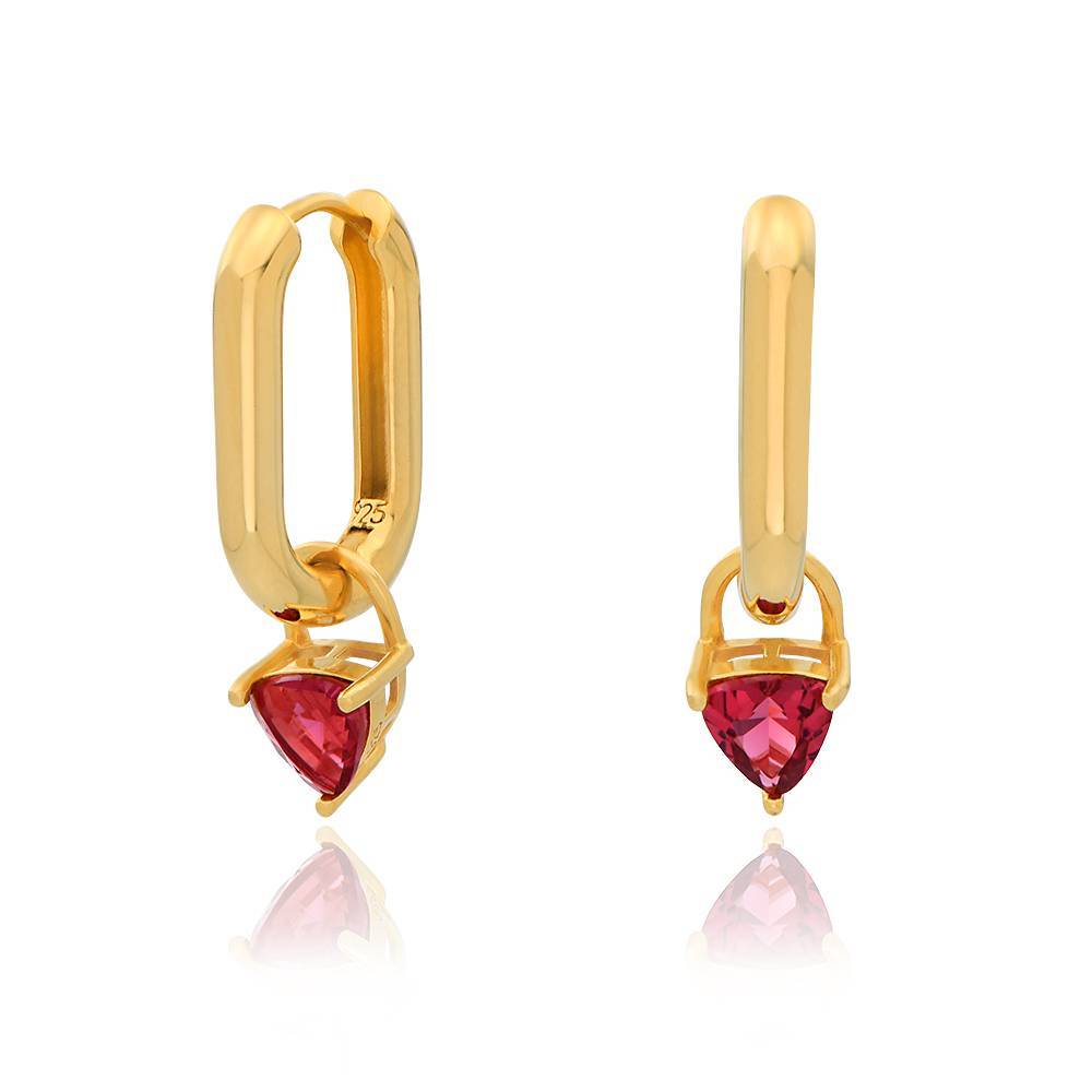 Aurora Luxe Stone Earrings in Gold Vermeil