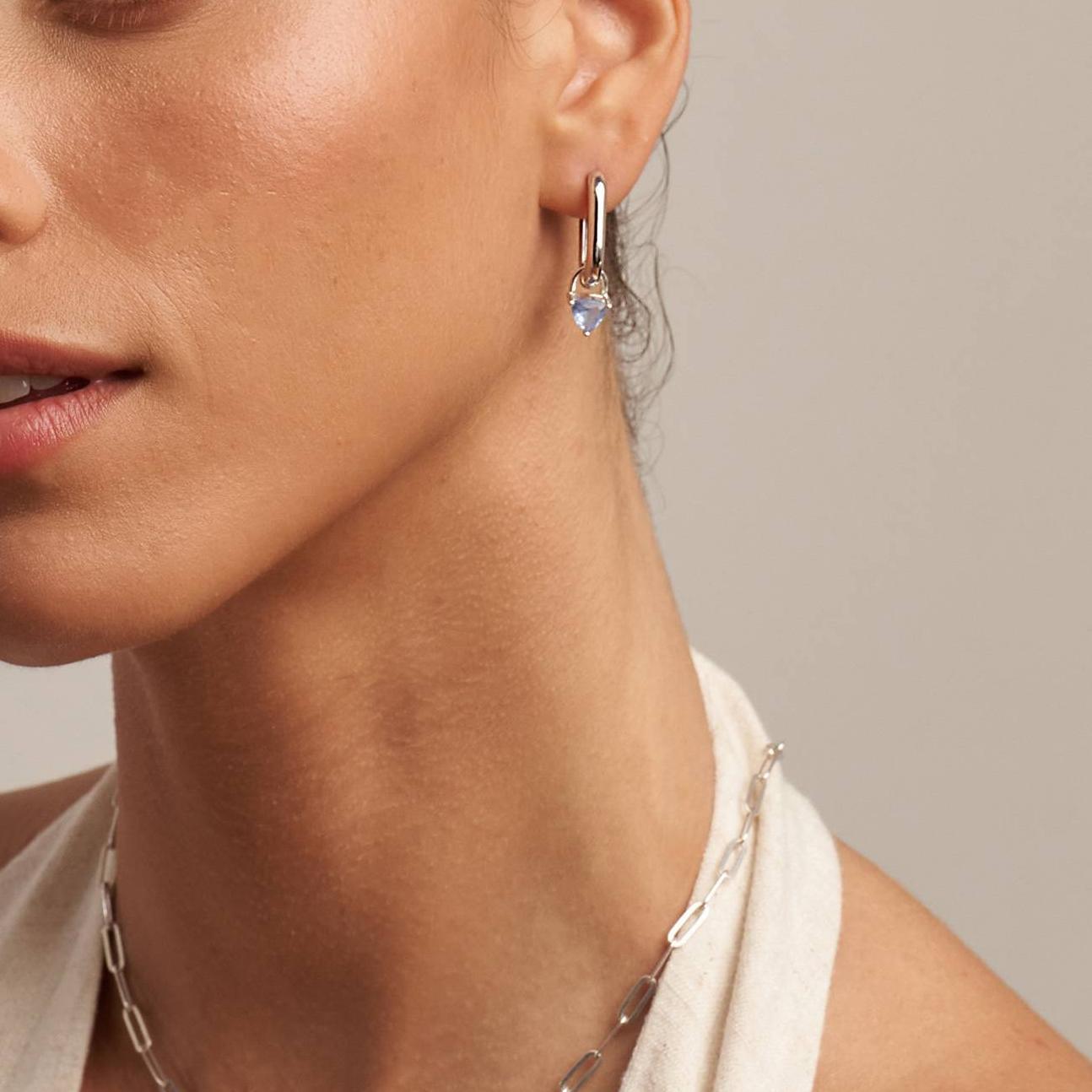 Aurora Luxe Stone Earrings in Sterling Silver
