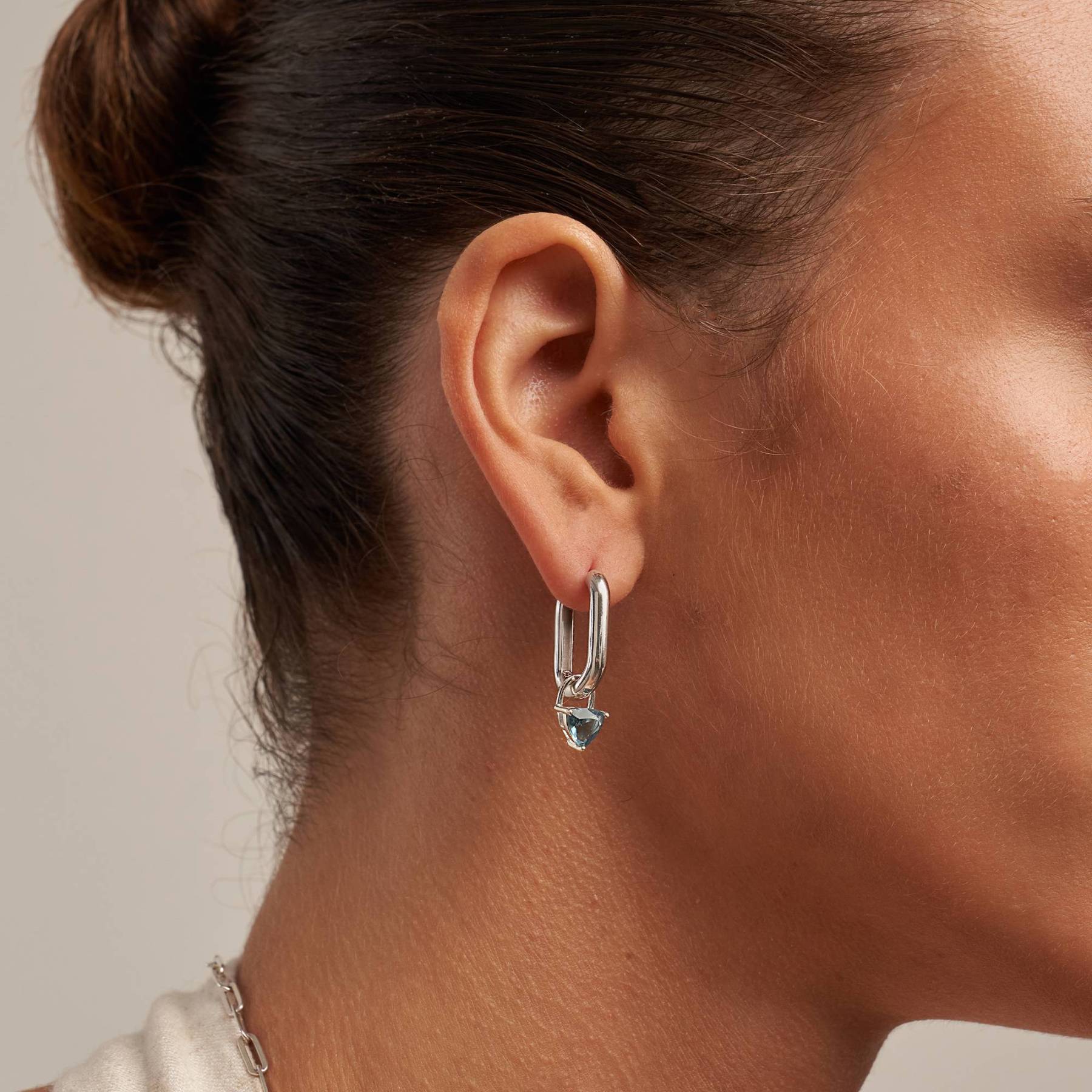 Aurora Luxe Stone Earrings in Sterling Silver