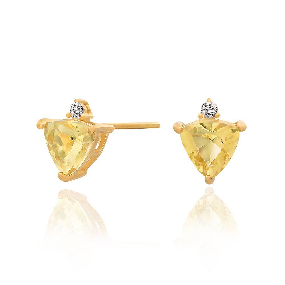 Dawn Birthstone Stud Earrings in Gold Vermeil