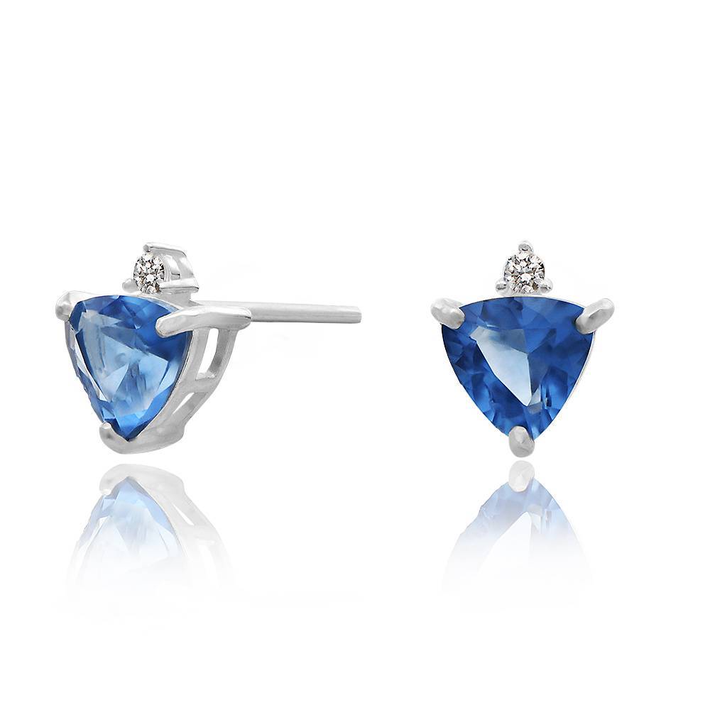 Dawn Birthstone Stud Earrings in Sterling Silver