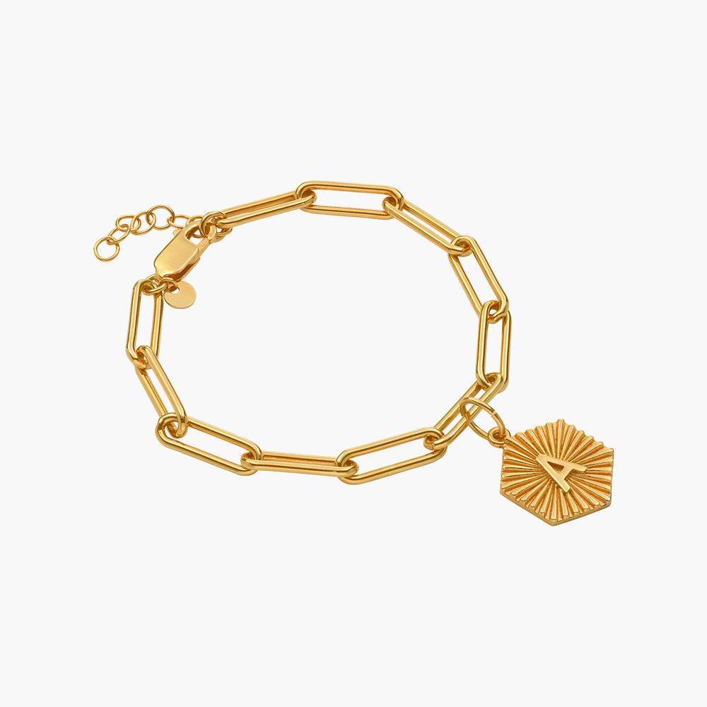 Isla Initial Medallion Bracelet in Sterling Silver