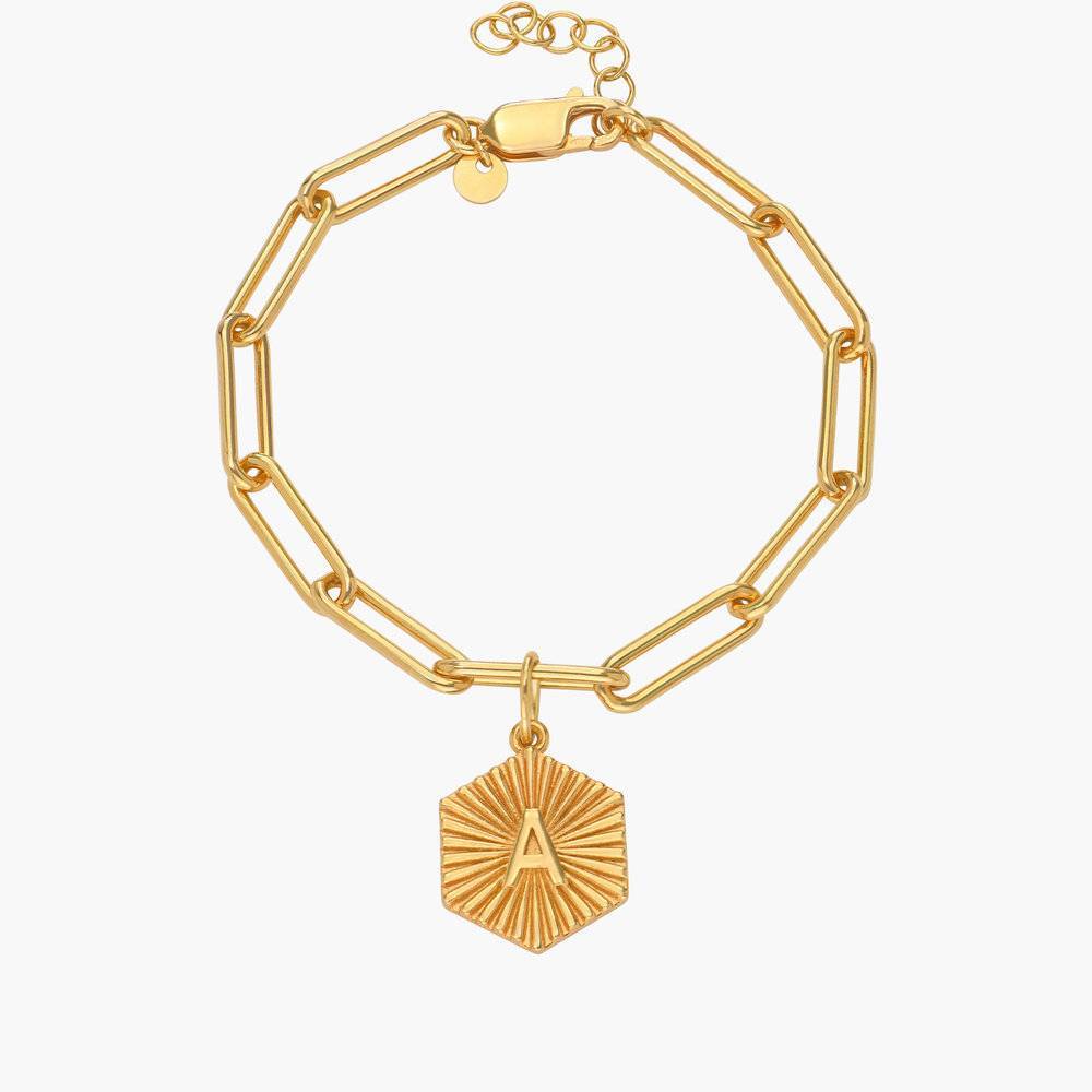 Isla Initial Medallion Bracelet in Sterling Silver