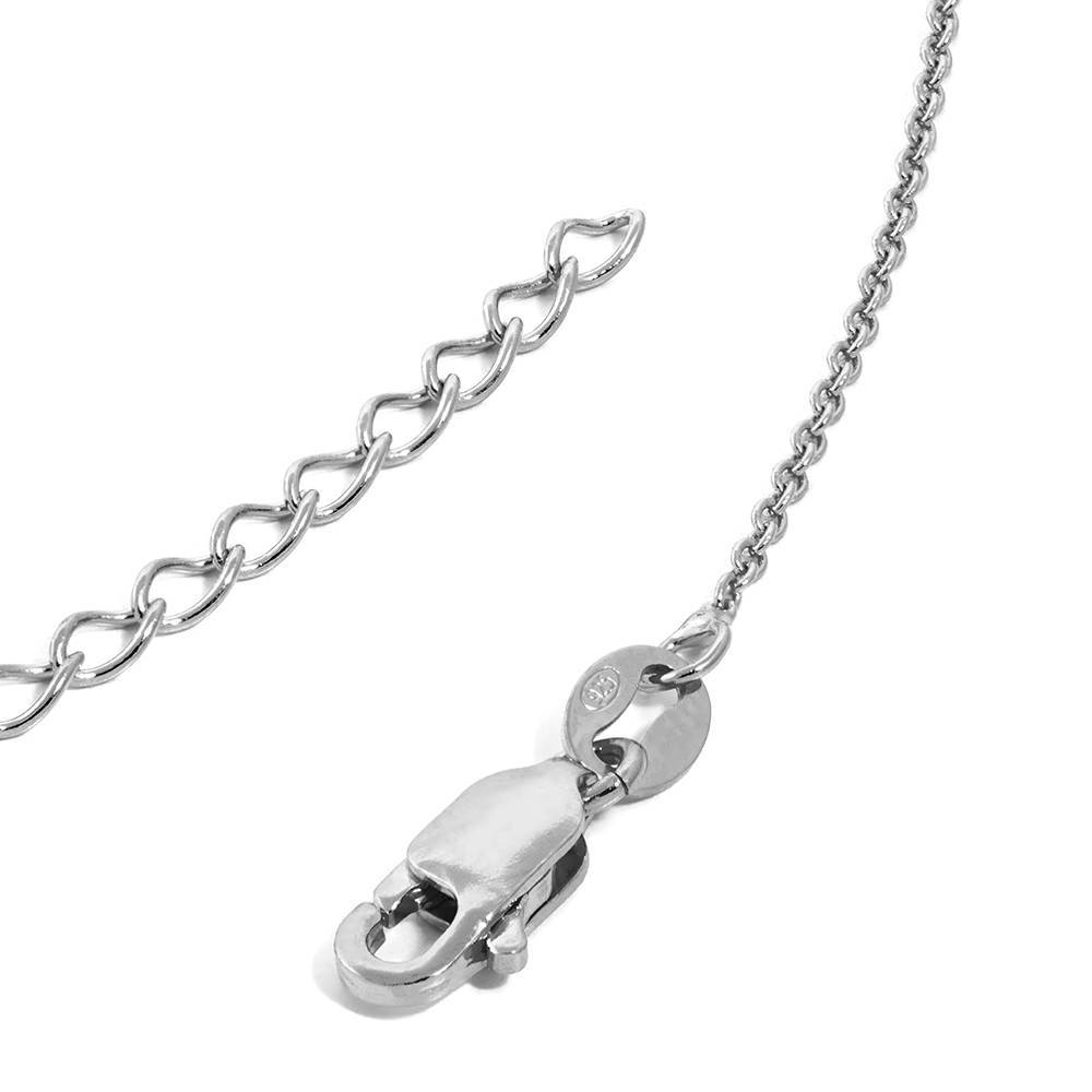 Prairie Birth Flower and Birthstones Initial Necklace in Sterling Silver