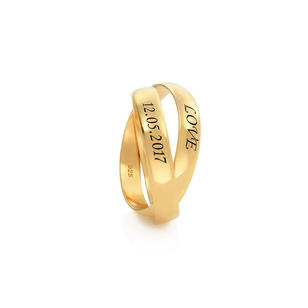 Gabrielle 2 Russian Rings in Gold Vermeil