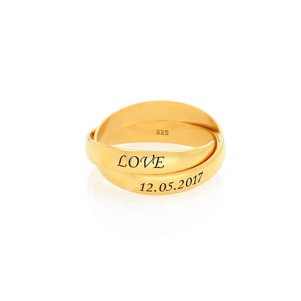 Gabrielle 2 Russian Rings in Gold Vermeil