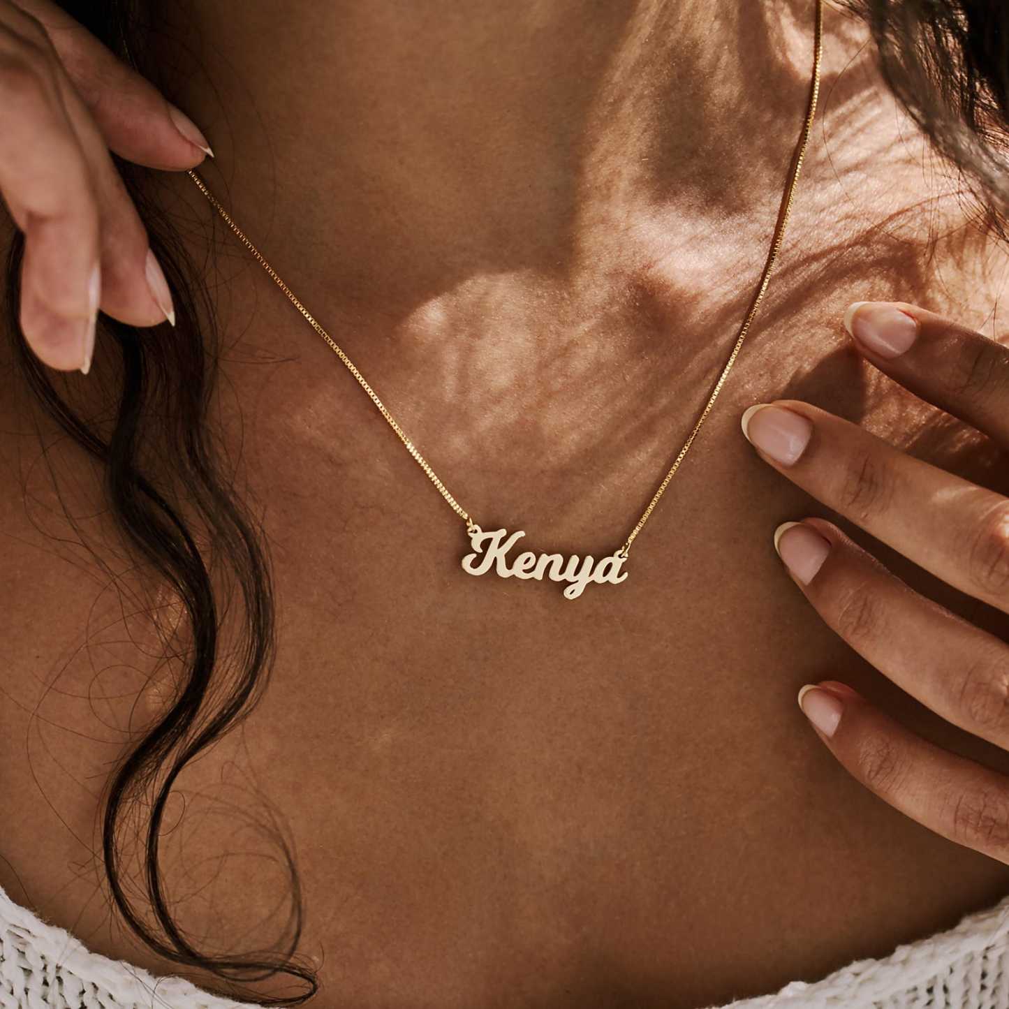 Dainty Signature Name Necklace in Sterling Silver