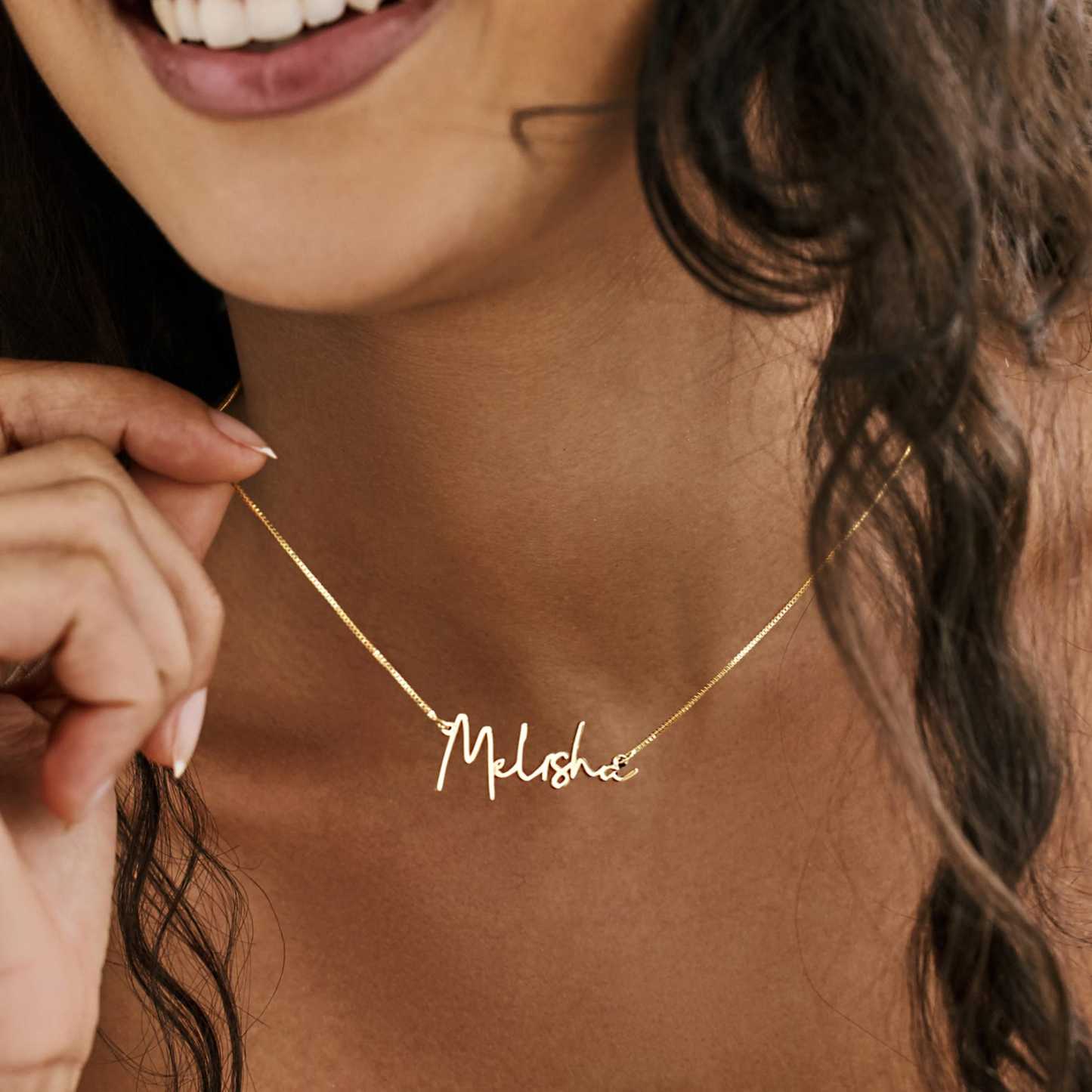 Dainty Signature Name Necklace in Sterling Silver
