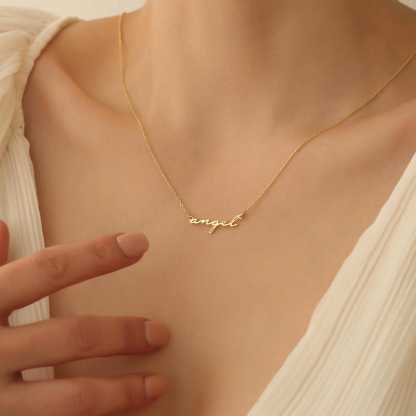 Dainty Minimalist Name Necklace in Sterling Silver
