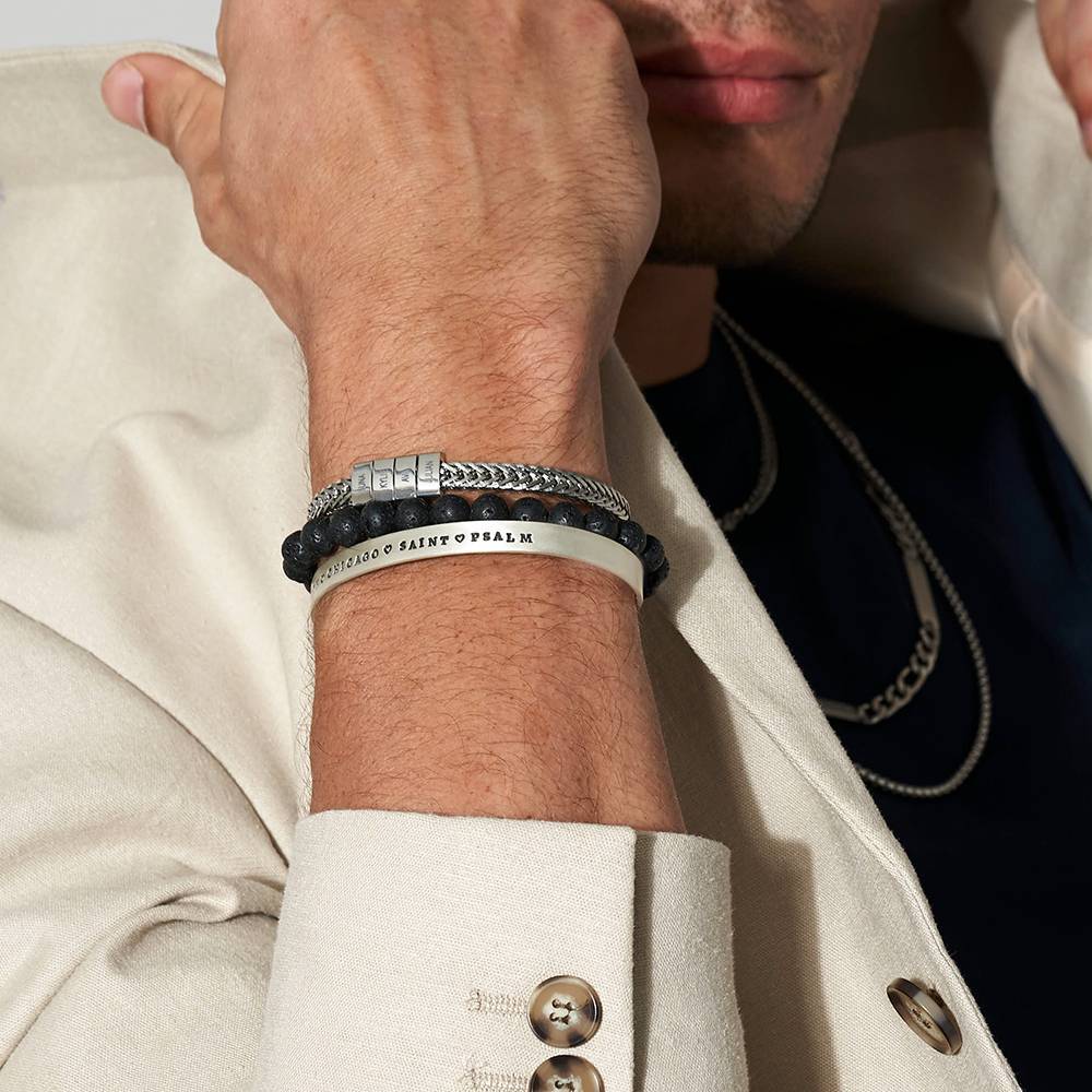 Components Men's Beads Bracelet in Sterling Silver
