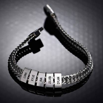 Components Men's Beads Bracelet in Sterling Silver