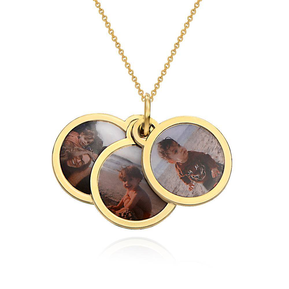 Forever Photo Pendant Necklace in Gold Plating