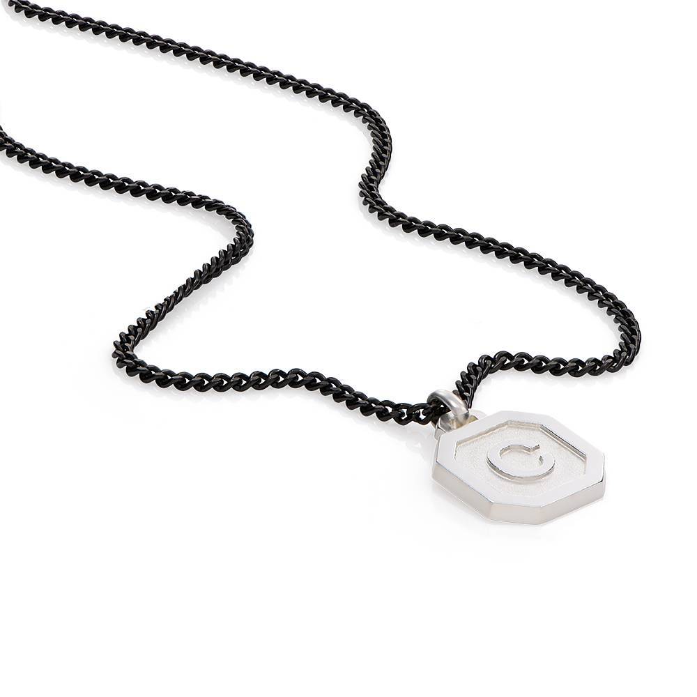 Heritage Initial Necklace for Men in Sterling Silver