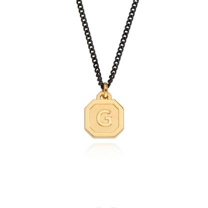 Heritage Initial Necklace for Men in 10K Gold