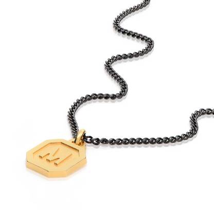 Heritage Initial Necklace for Men in 10K Gold