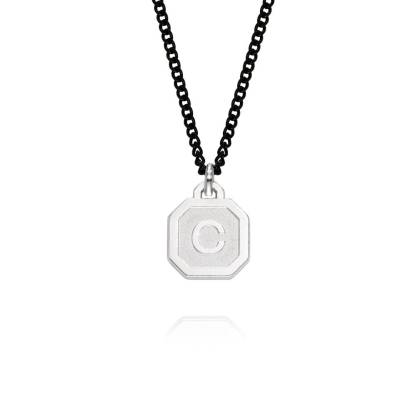 Heritage Initial Necklace for Men in Sterling Silver