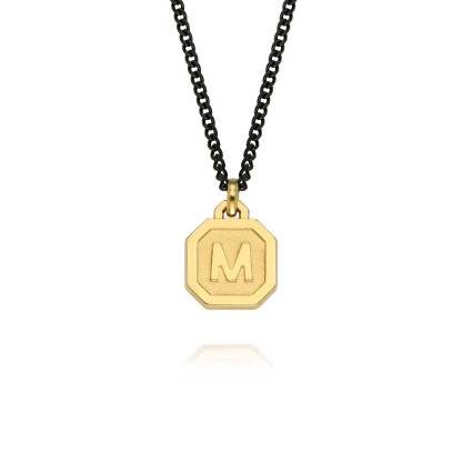 Heritage Initial Necklace for Men in 10K Gold