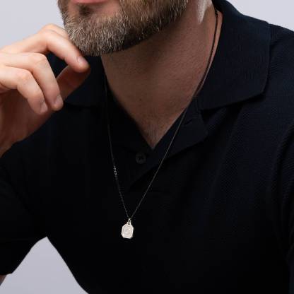 Heritage Initial Necklace for Men in Sterling Silver