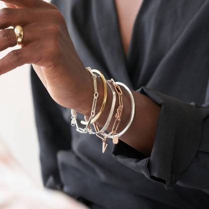 Snake Chain Engraved Bracelet in Sterling Silver