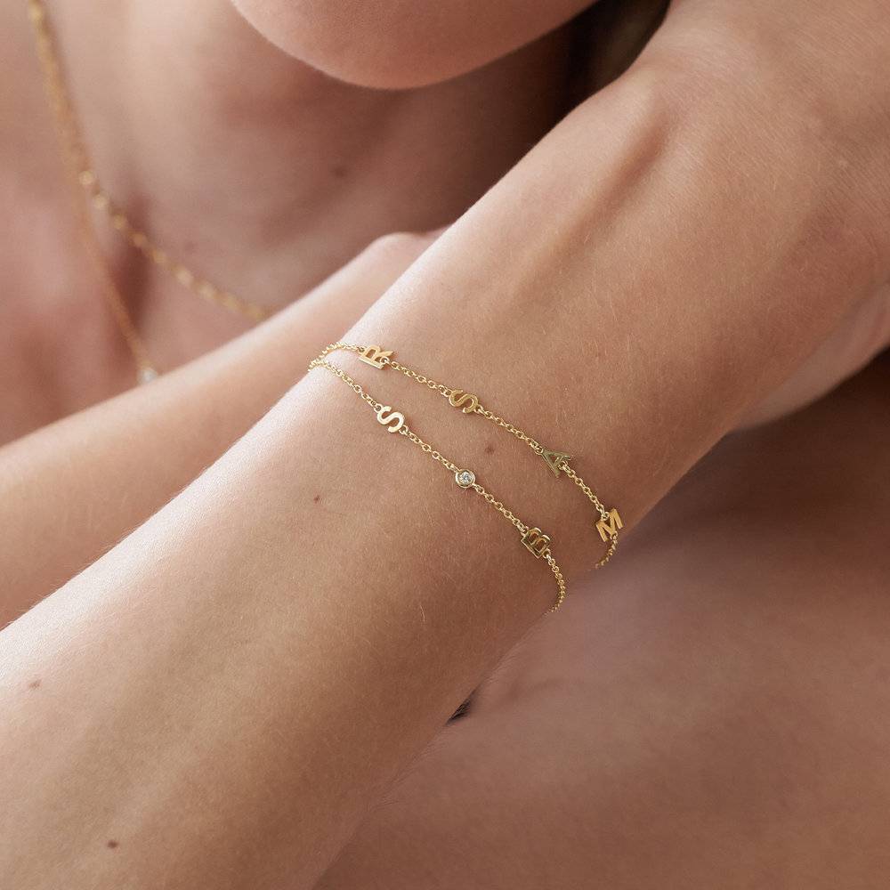 Mila Initial Bracelet/Anklet in Gold Vermeil